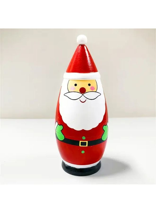 Handmade Wooden Holiday Nesting Dolls Set Style 38 Decorative Ornaments Perfect Festive Gifts - Image 5